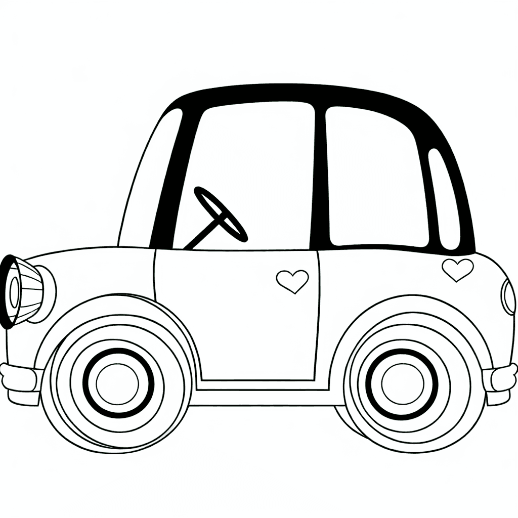 Fun City Car Coloring Page