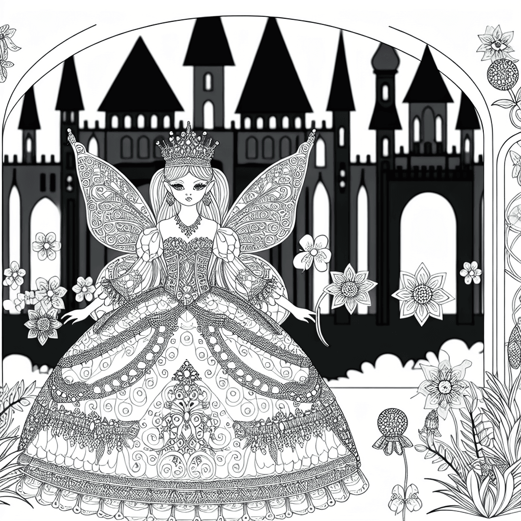 Majestätische Fee im Schlossgarten