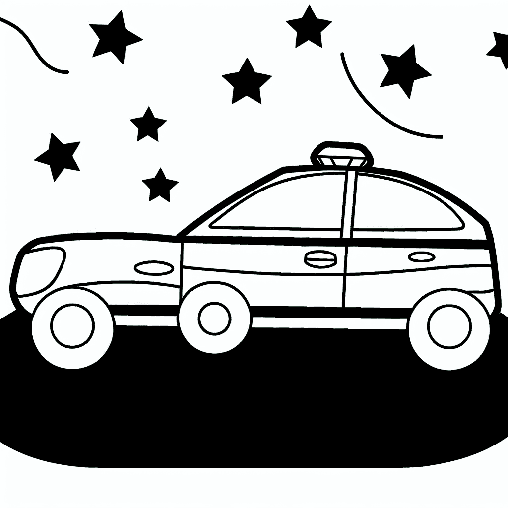 Auto della polizia di notte