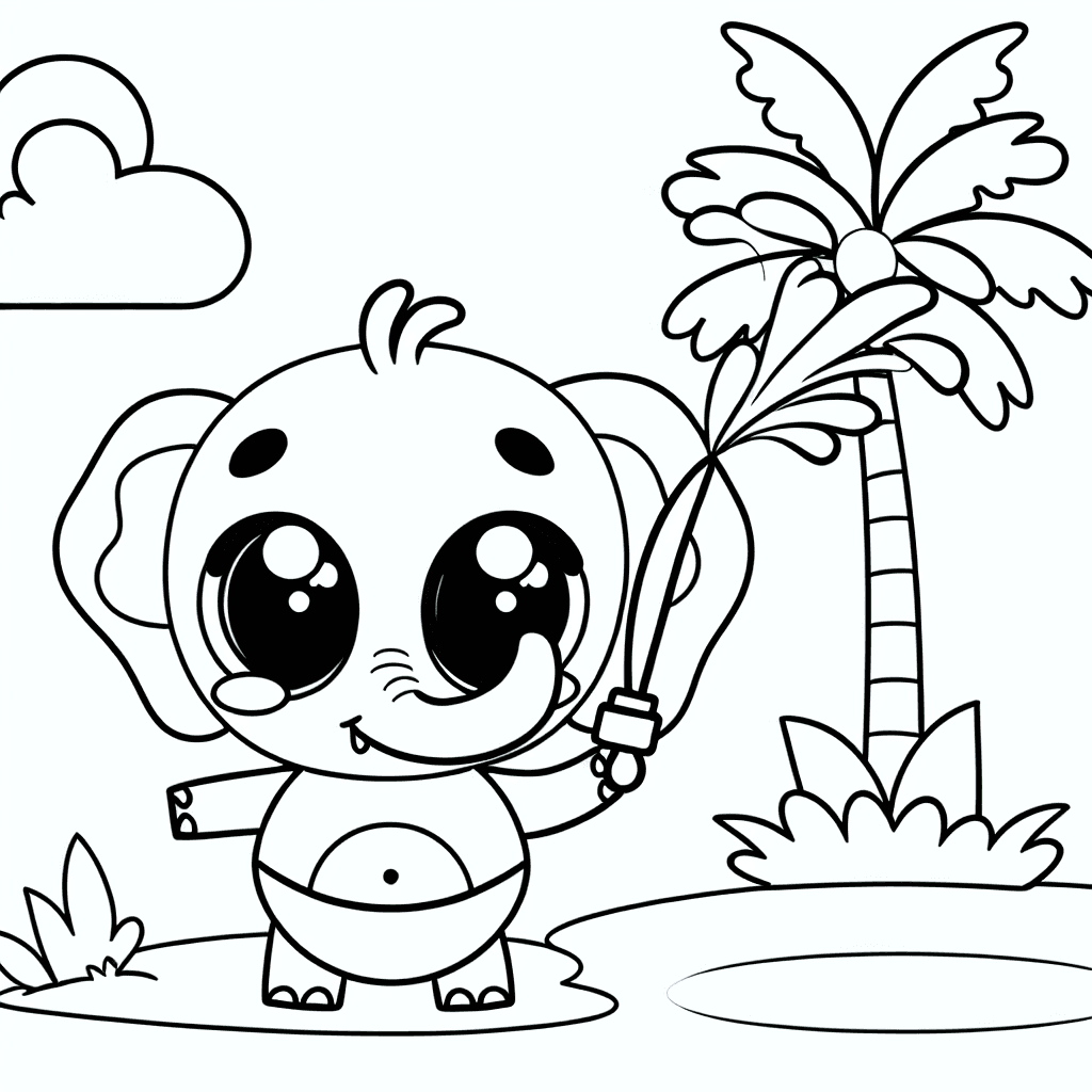 Elefante carino che spruzza acqua