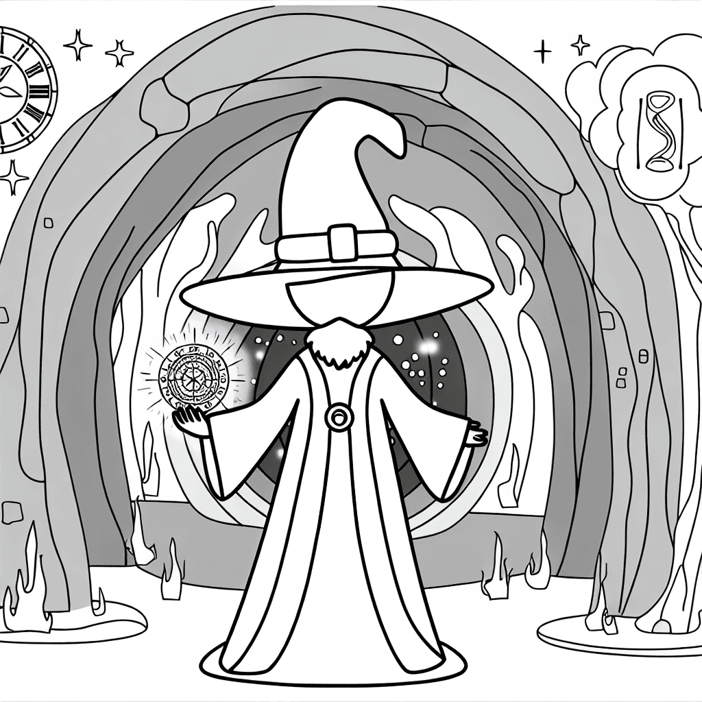 Magischer Zauberer mit Amulett